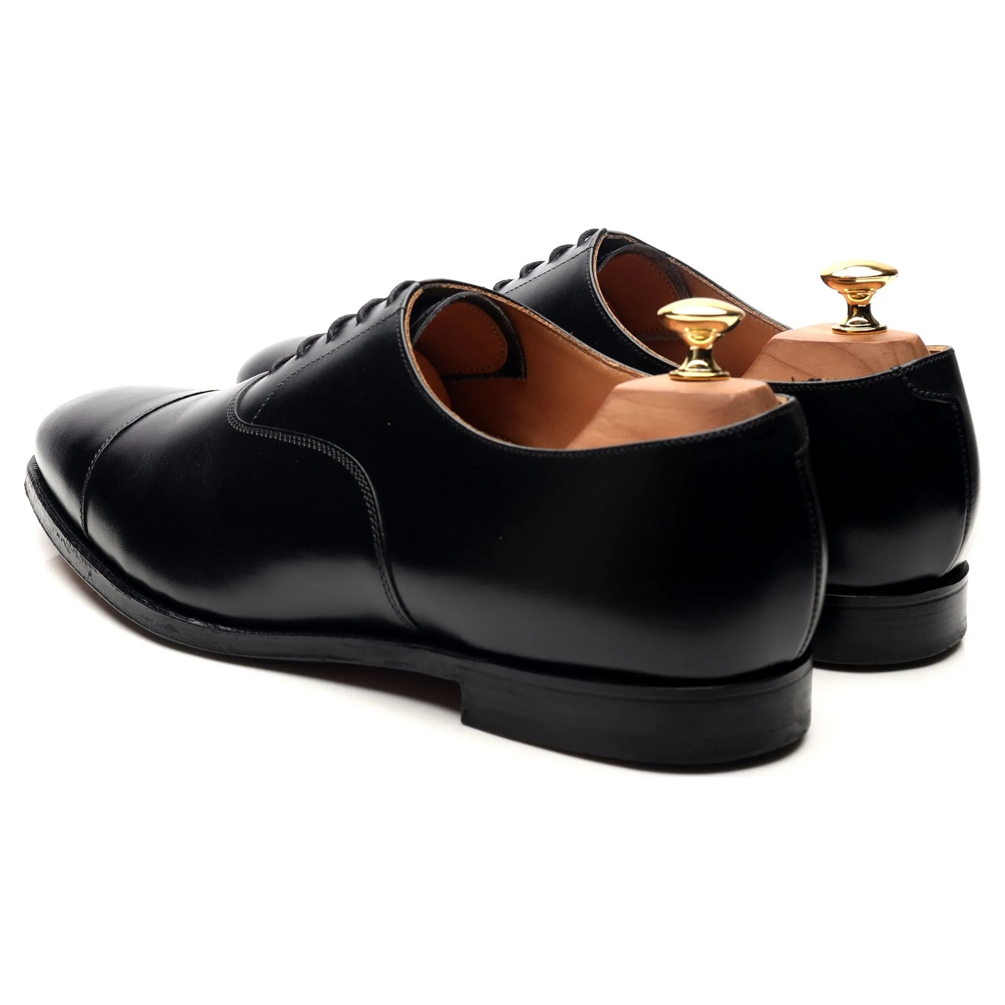 'Connaught' Black Leather Oxford UK 10 F