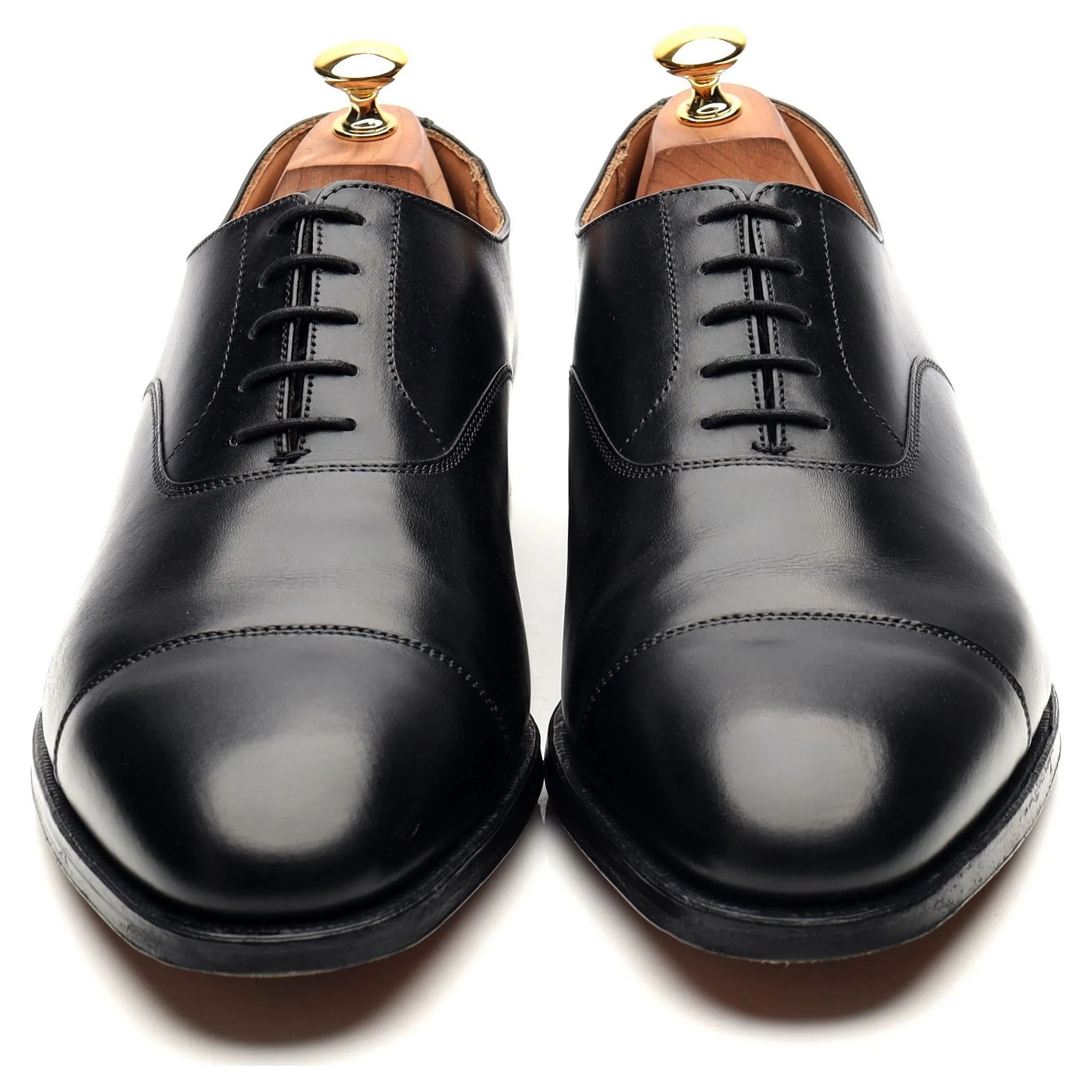 'Connaught' Black Leather Oxford UK 10 F