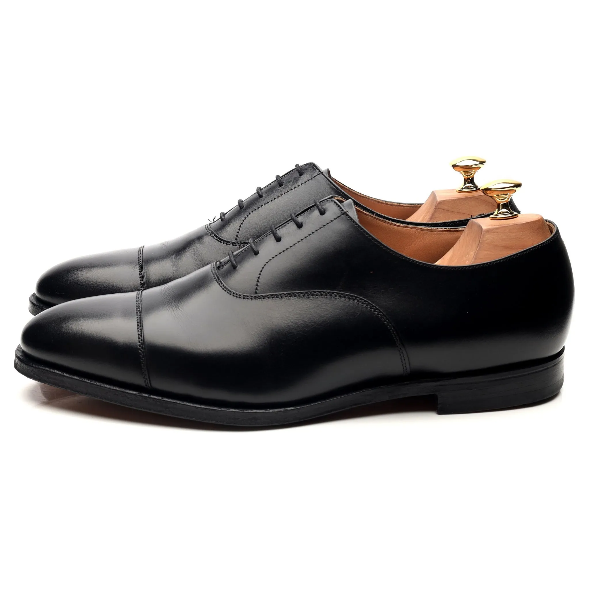 'Connaught' Black Leather Oxford UK 10 F