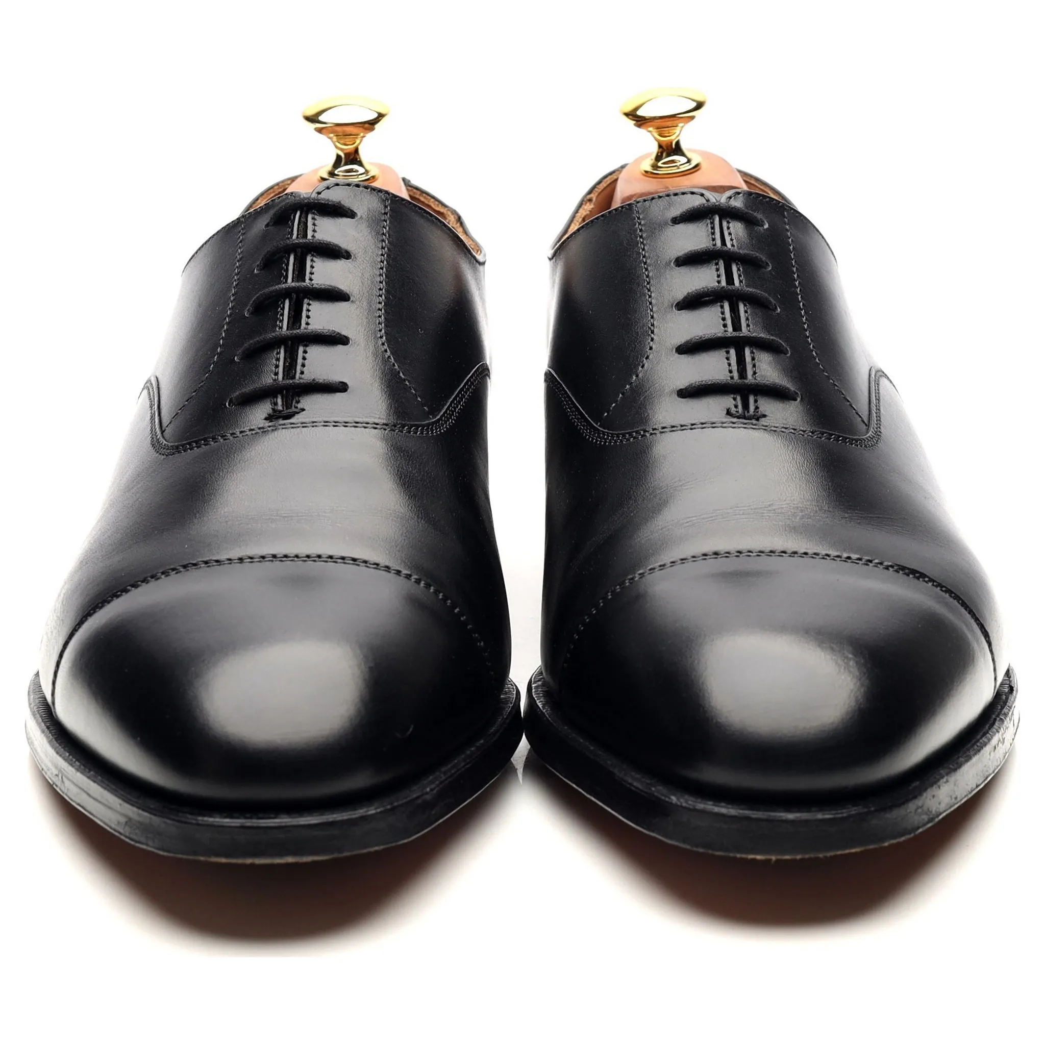 'Connaught' Black Leather Oxford UK 10 F