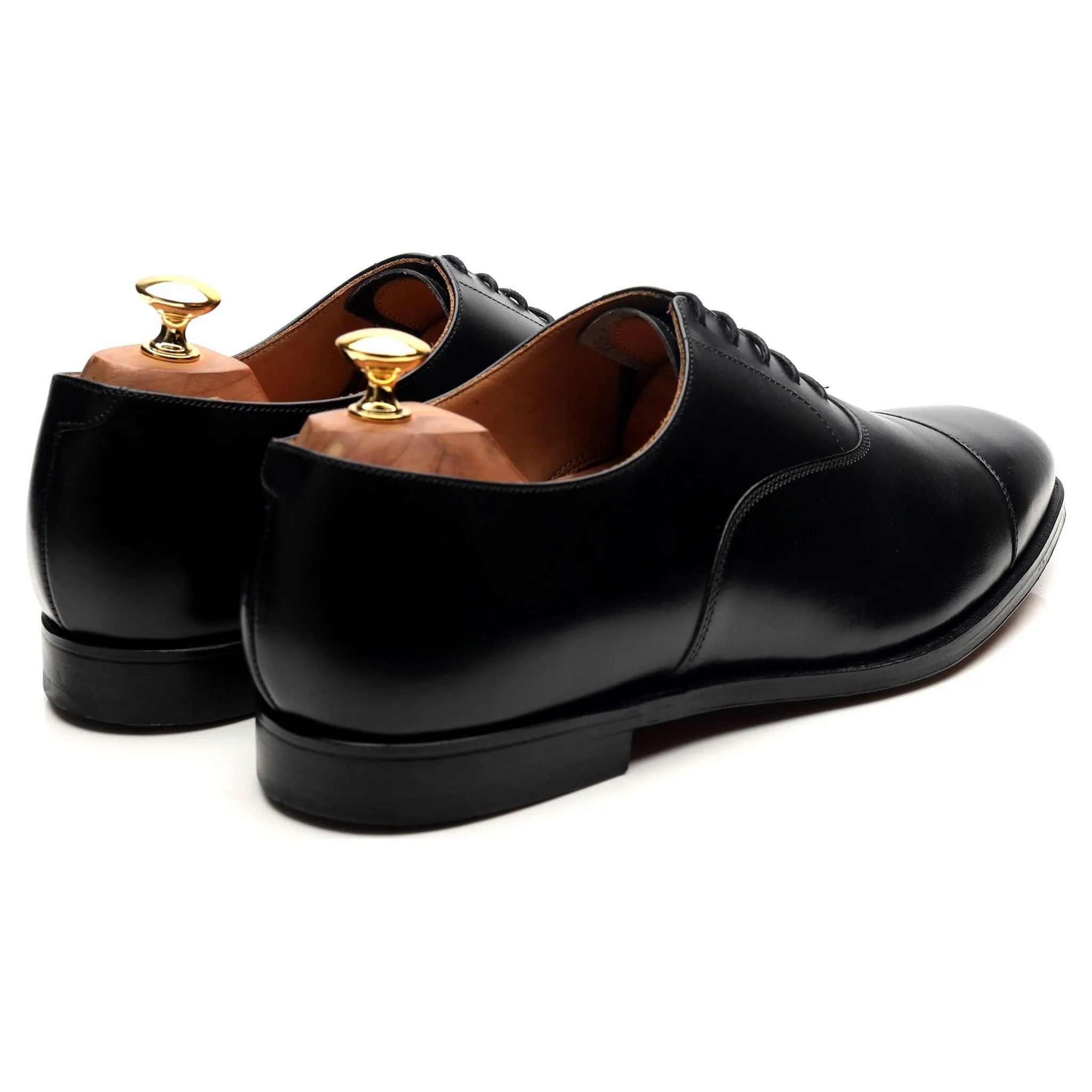 'Connaught' Black Leather Oxford UK 10 F