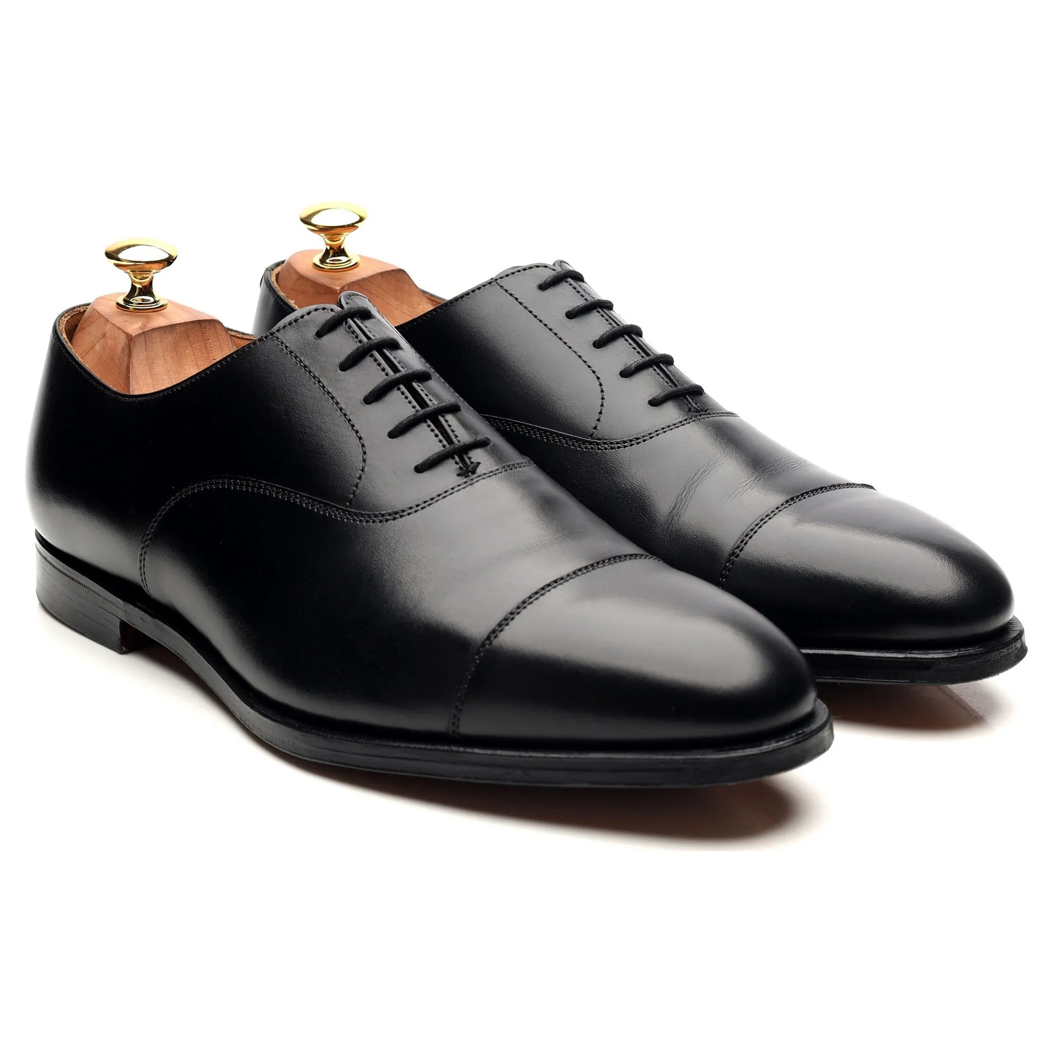 'Connaught' Black Leather Oxford UK 10 F