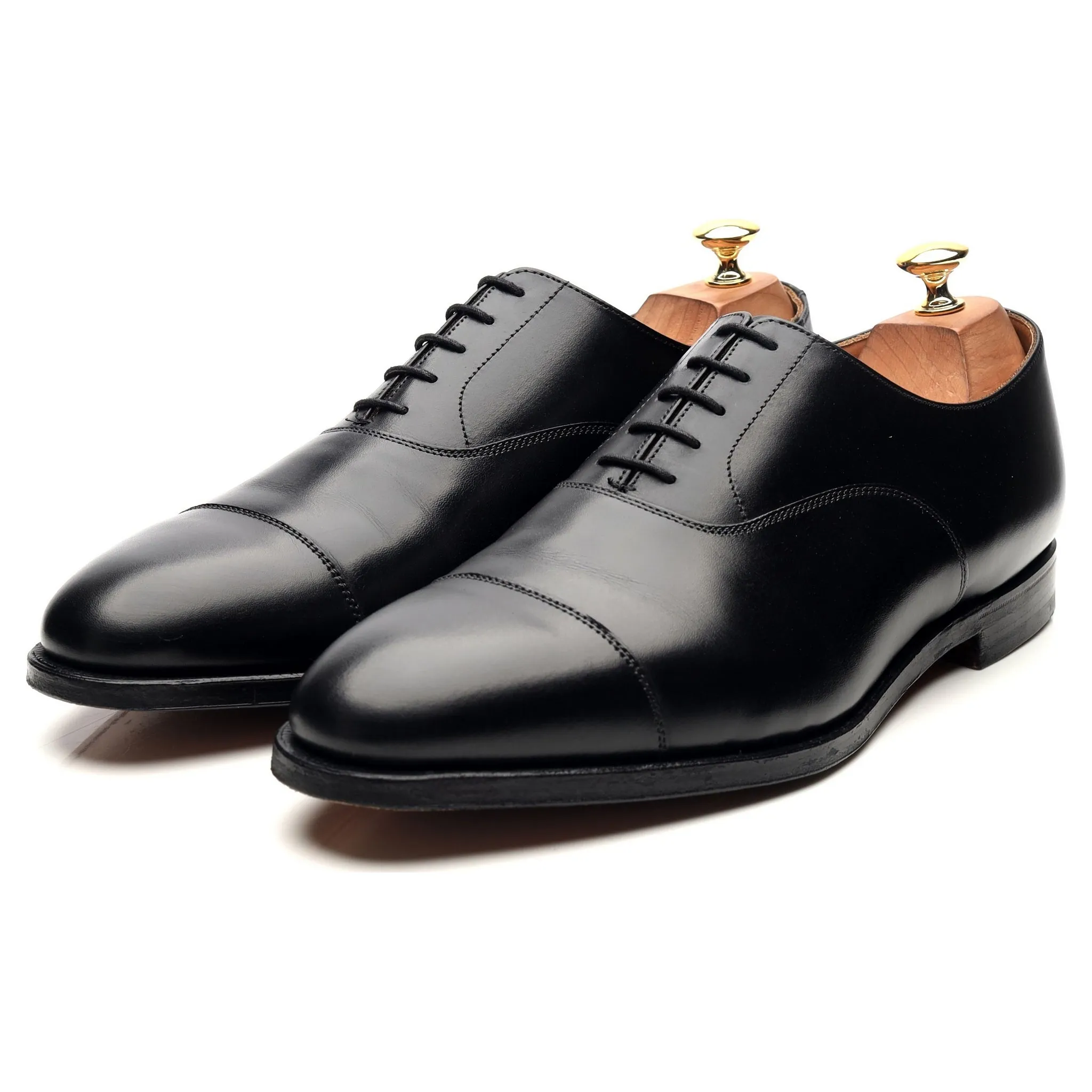 'Connaught' Black Leather Oxford UK 10 F