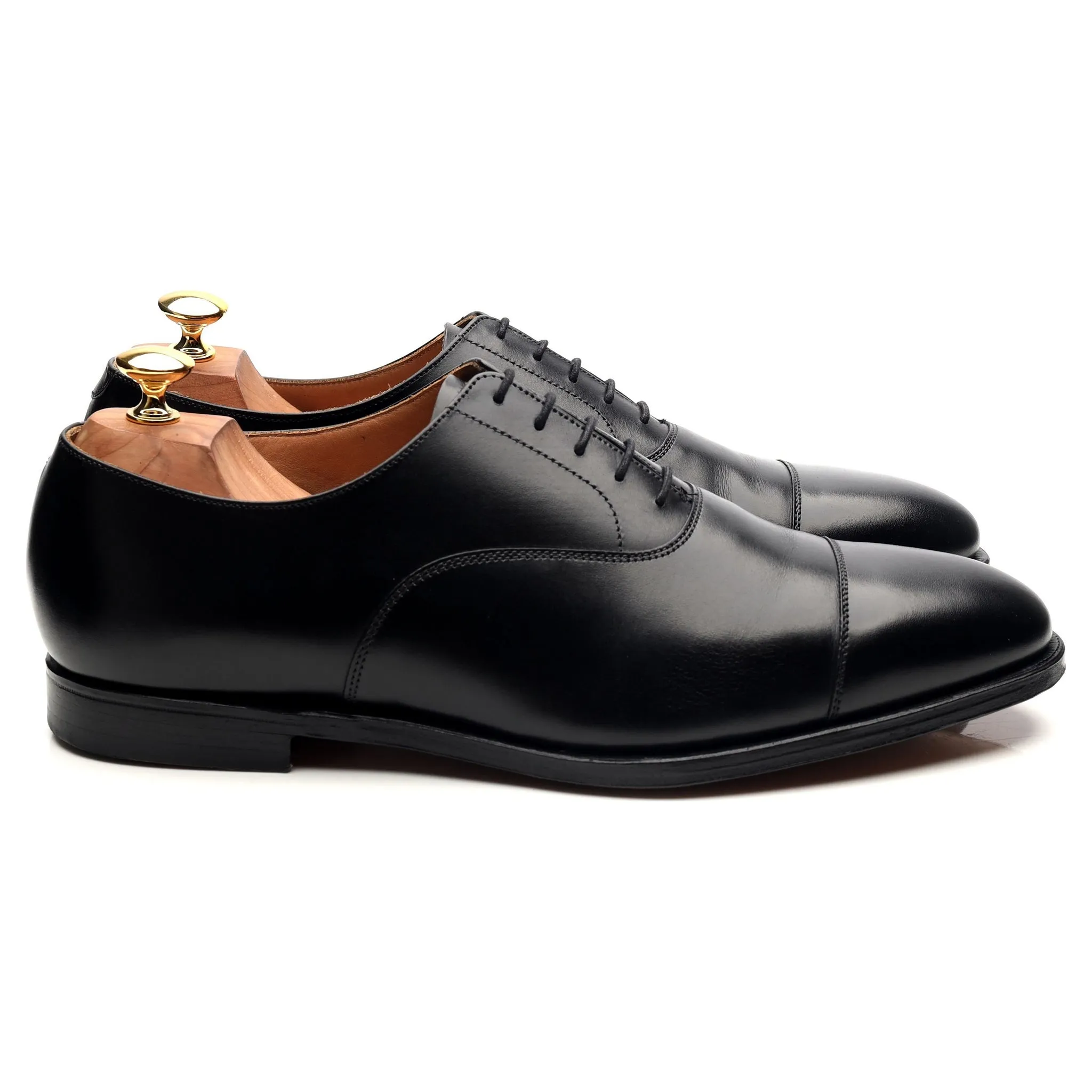 'Connaught' Black Leather Oxford UK 10 F