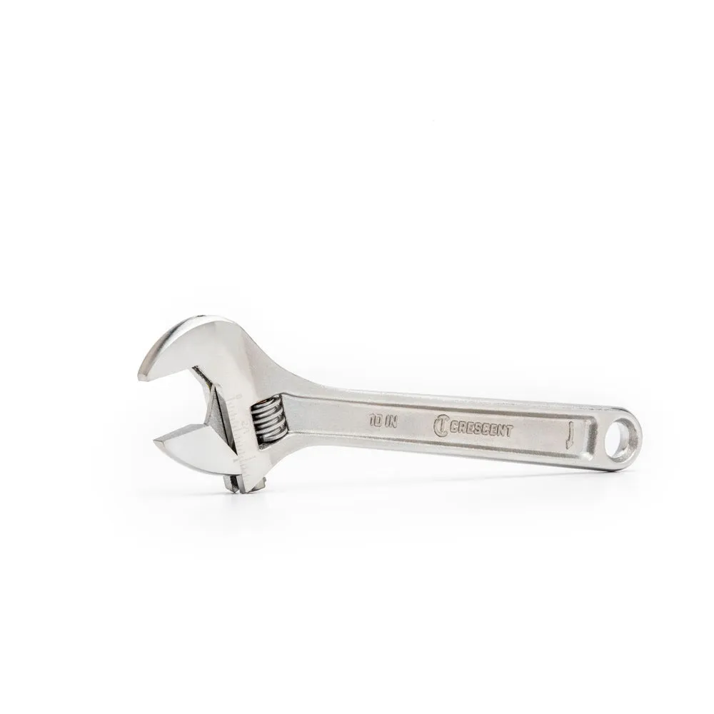 Crescent AC210VS 10" Chrome Plated Finish Adjustable Wrench - Carded