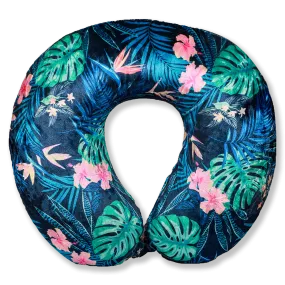 Crushed Velvet Memory Foam Travel Neck Pillow