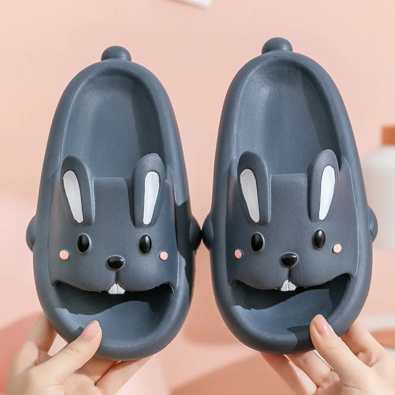 Cute Rabbit Slippers For Kids Women Summer Home Shoes Bathroom Slippers