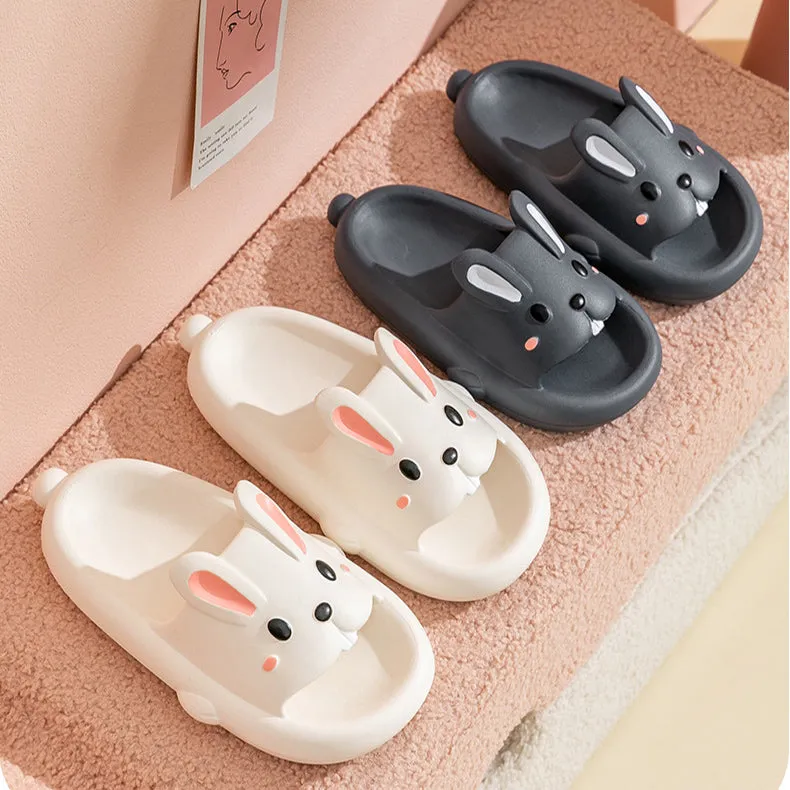 Cute Rabbit Slippers For Kids Women Summer Home Shoes Bathroom Slippers