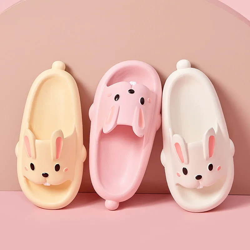 Cute Rabbit Slippers For Kids Women Summer Home Shoes Bathroom Slippers