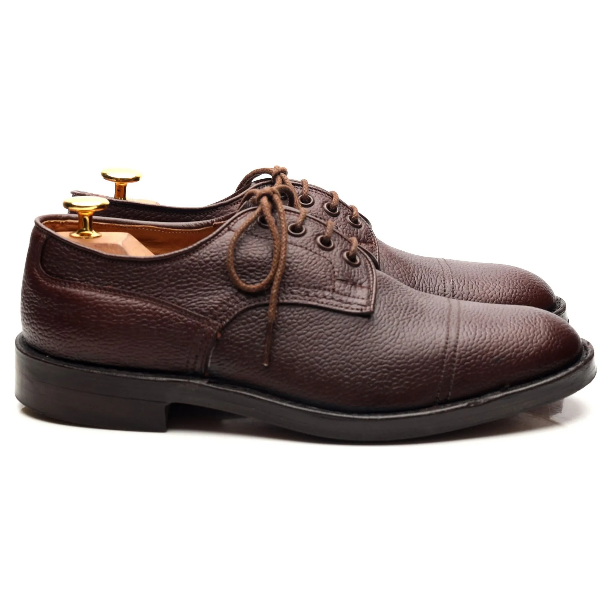 Dark Brown Leather Veldtschoen Derby UK 6