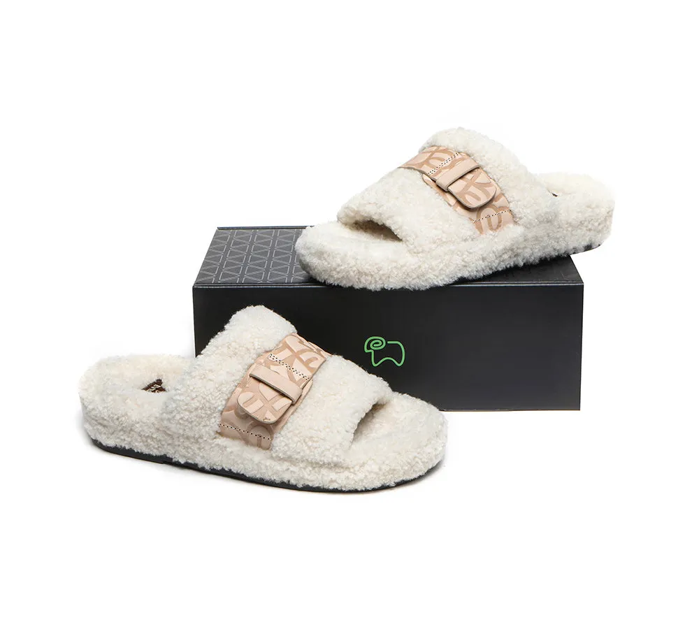 EVERAU® UGG Slippers Women Curly Sheepskin Wool Croft