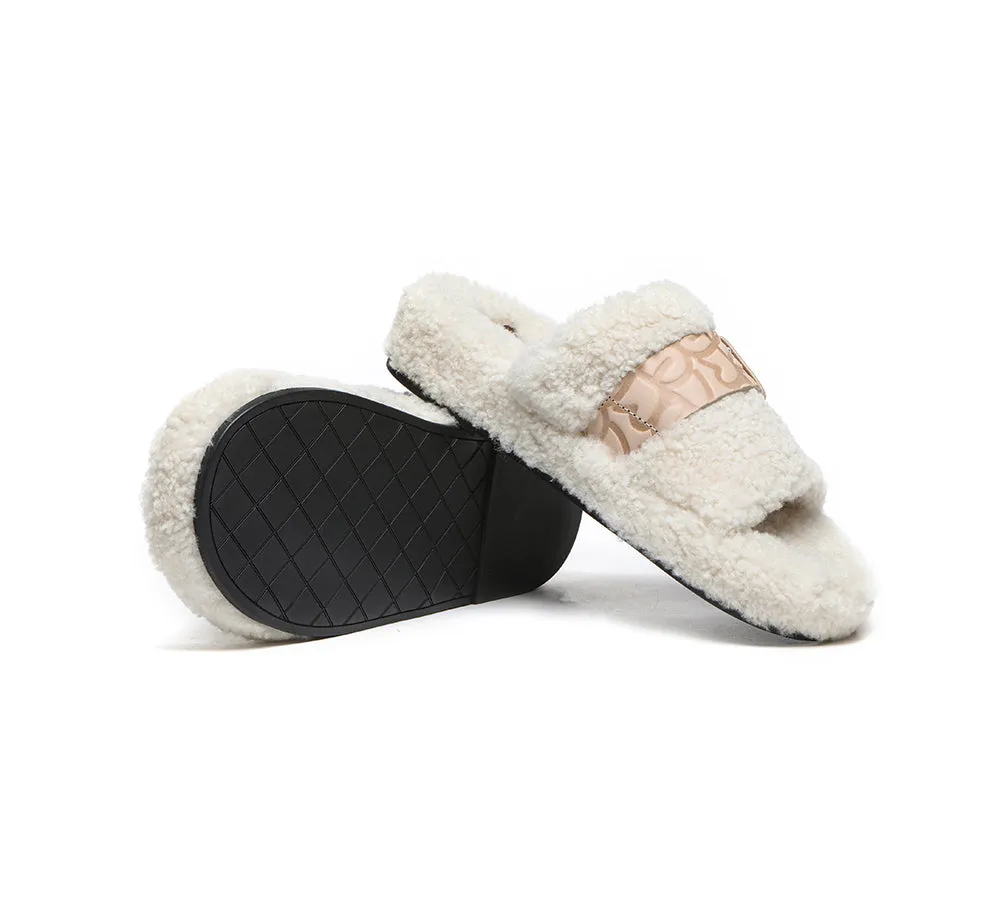 EVERAU® UGG Slippers Women Curly Sheepskin Wool Croft