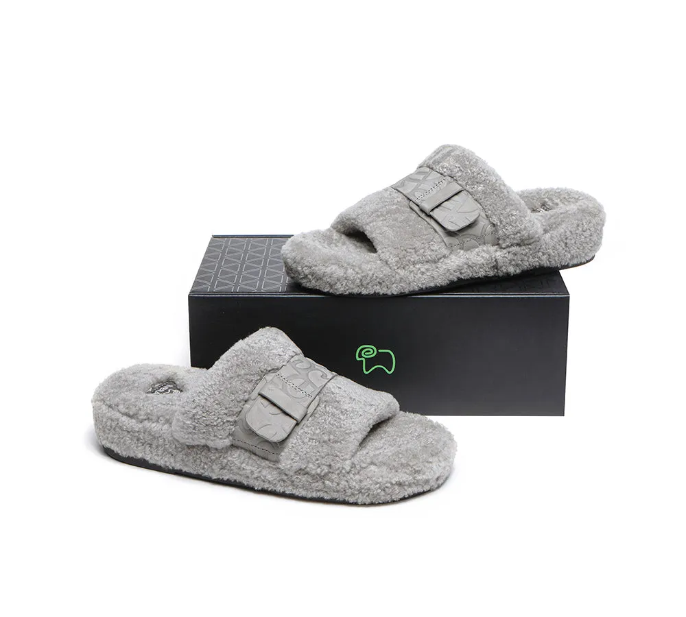 EVERAU® UGG Slippers Women Curly Sheepskin Wool Croft