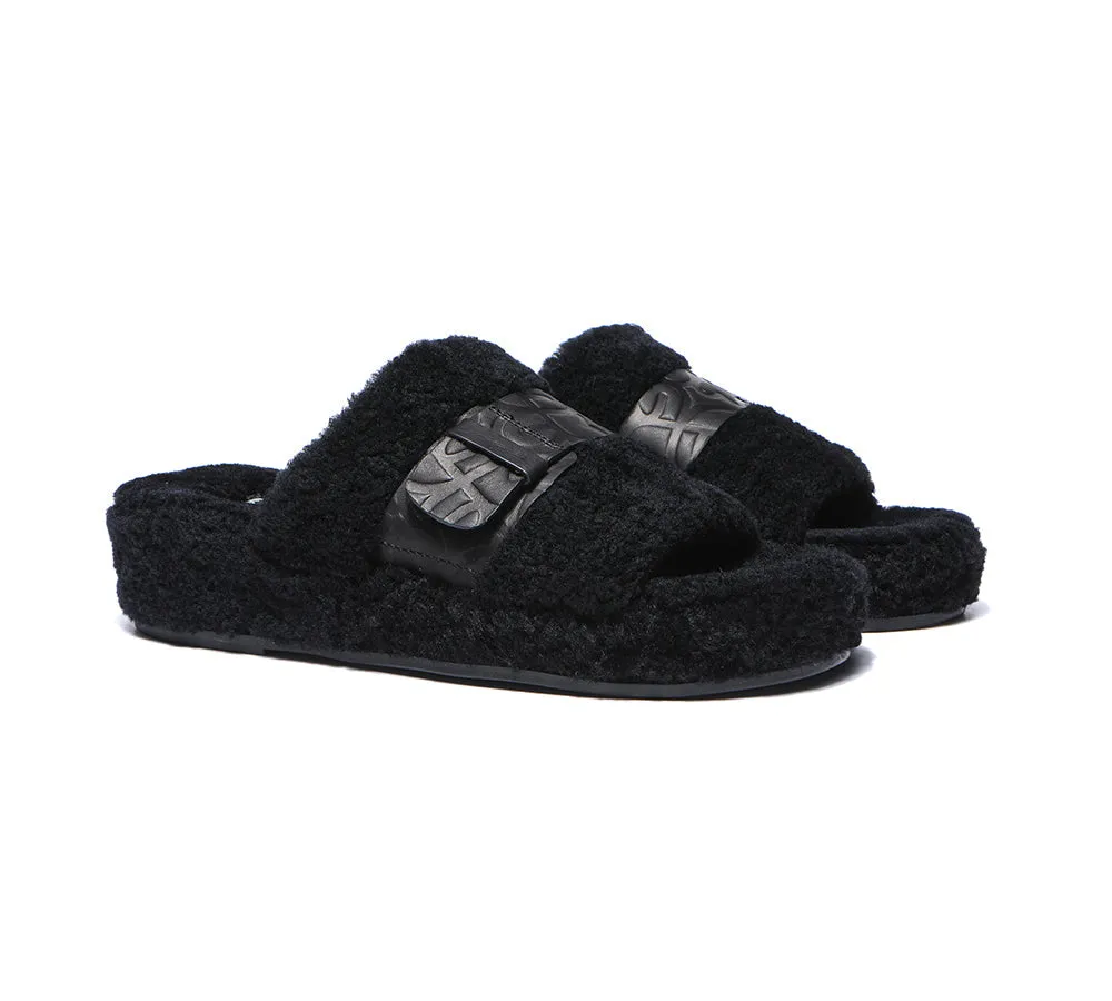 EVERAU® UGG Slippers Women Curly Sheepskin Wool Croft