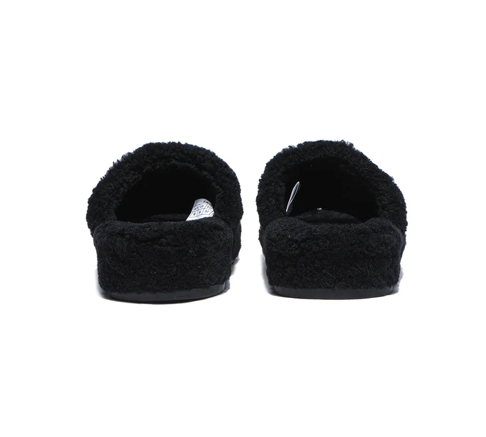 EVERAU® UGG Slippers Women Curly Sheepskin Wool Croft