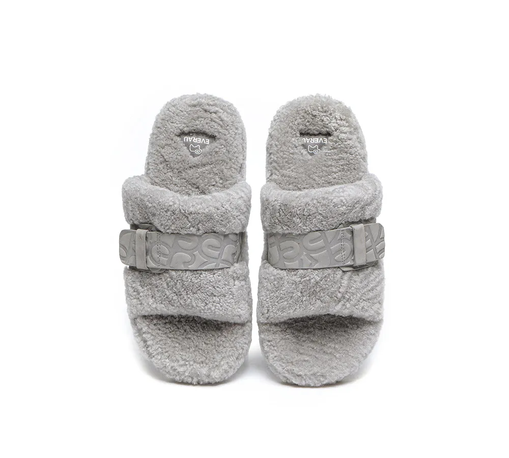 EVERAU® UGG Slippers Women Curly Sheepskin Wool Croft