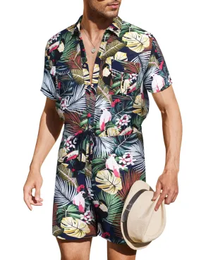 Floral One Piece Hawaiian Jumpsuit (US Only)