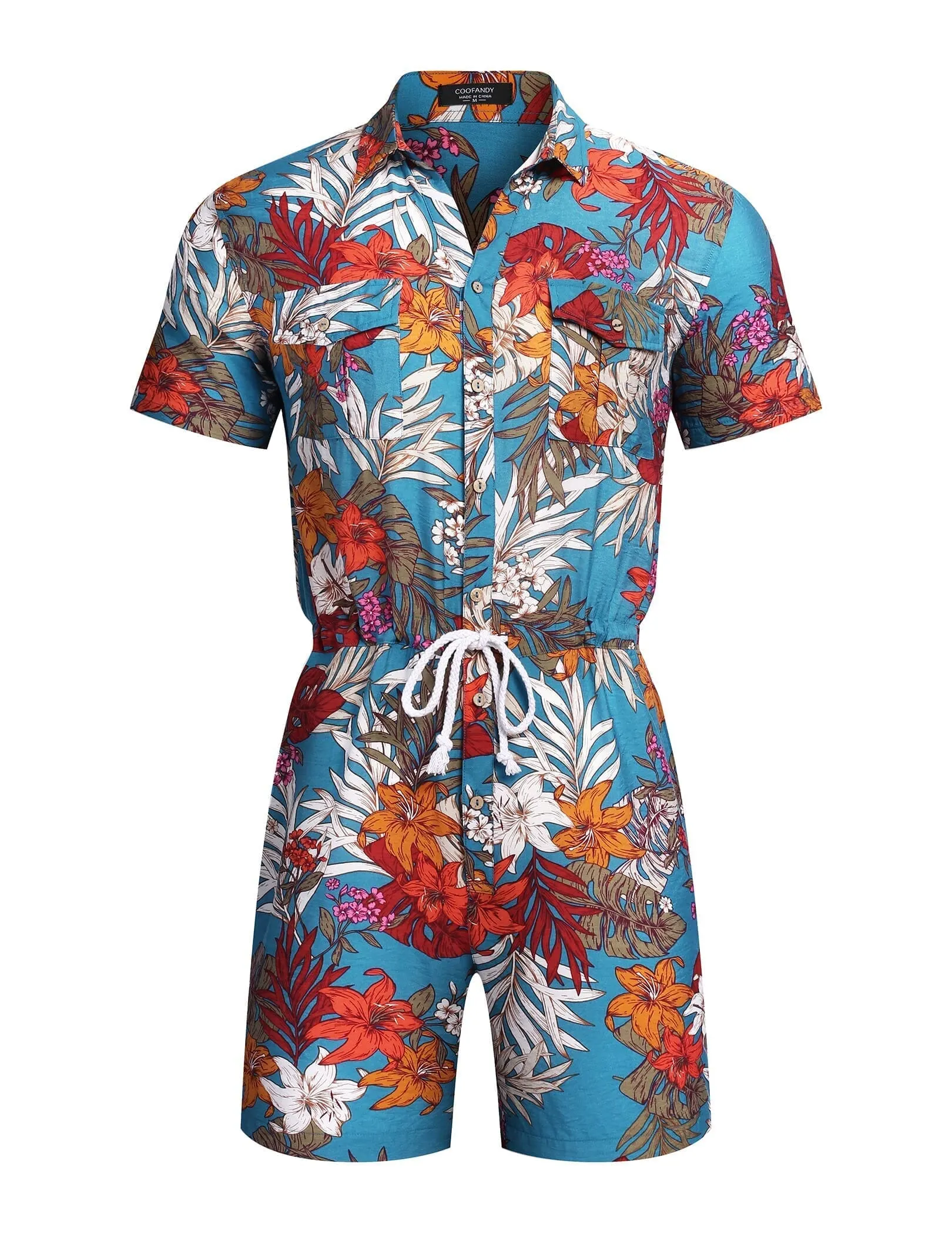 Floral One Piece Hawaiian Jumpsuit (US Only)