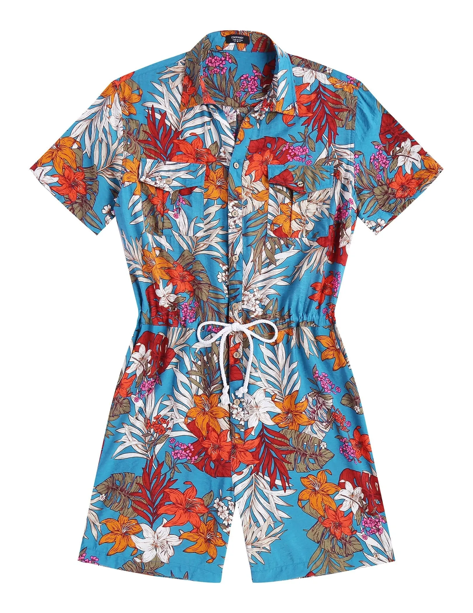 Floral One Piece Hawaiian Jumpsuit (US Only)