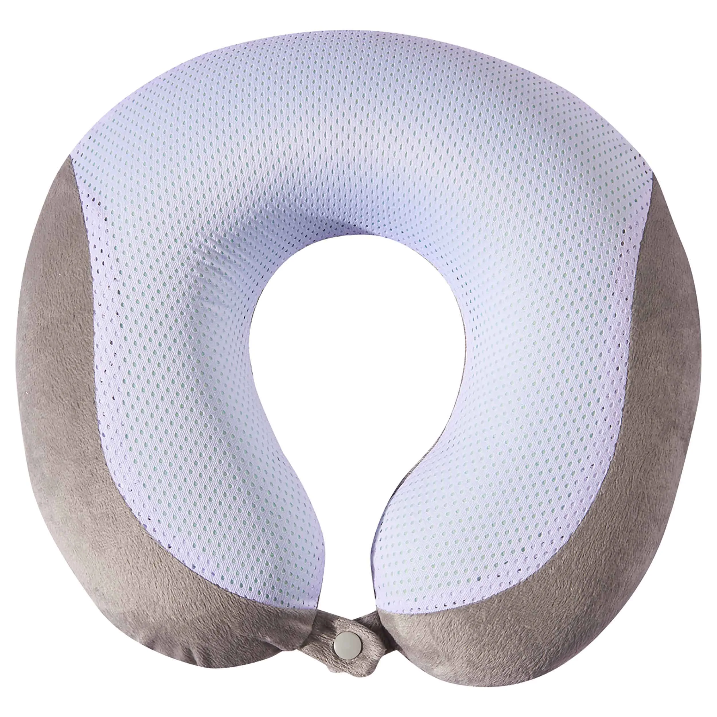 Gel Infused Memory Foam Travel Neck Pillow - Grey