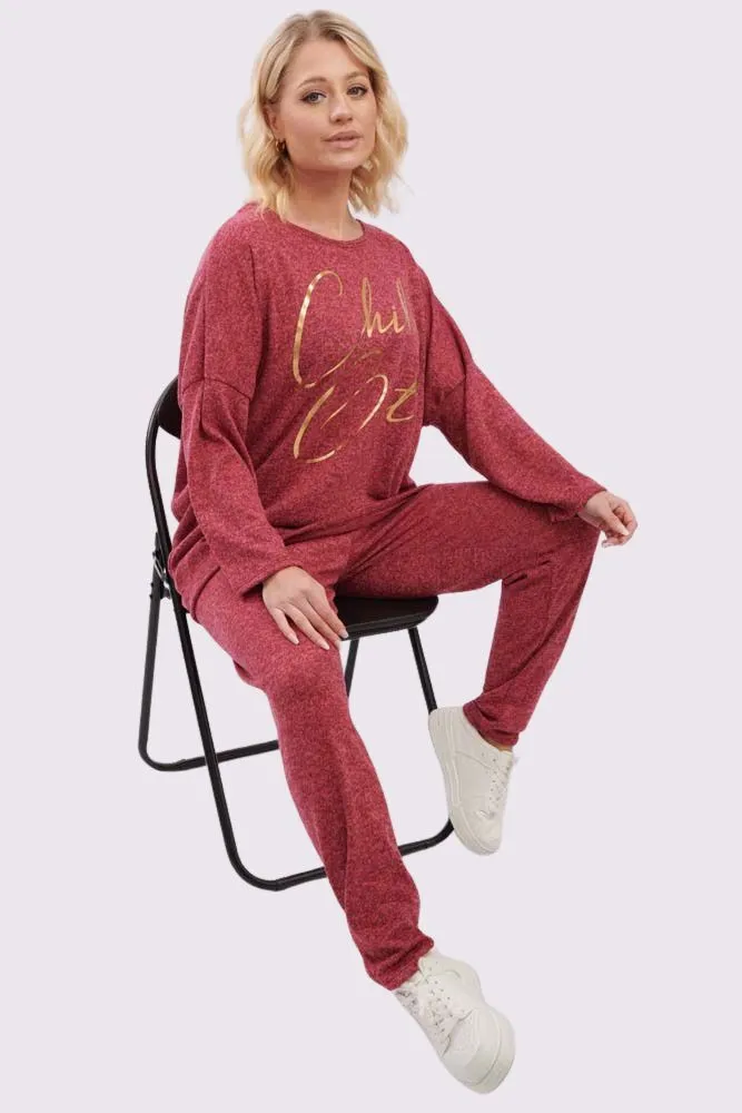 Italian Chill Out Gold Foil Logo Loungewear