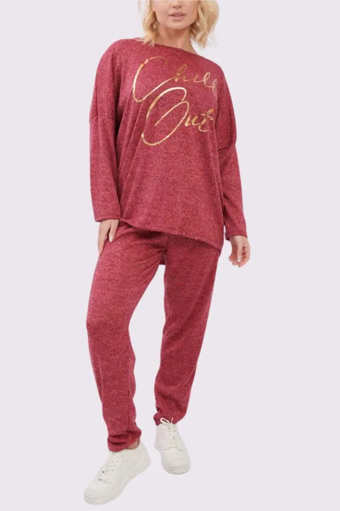 Italian Chill Out Gold Foil Logo Loungewear