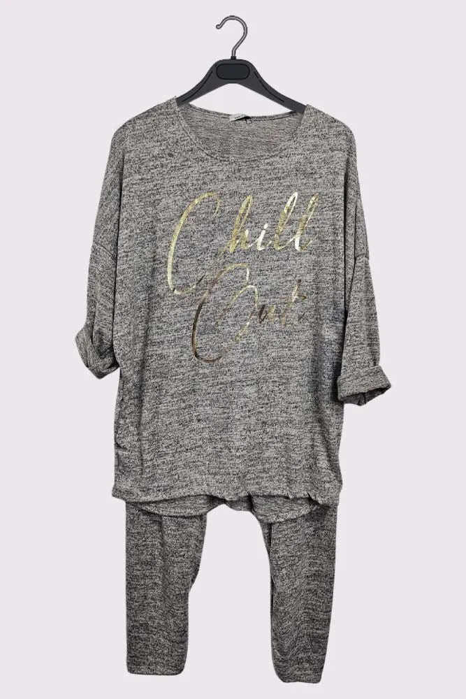 Italian Chill Out Gold Foil Logo Loungewear