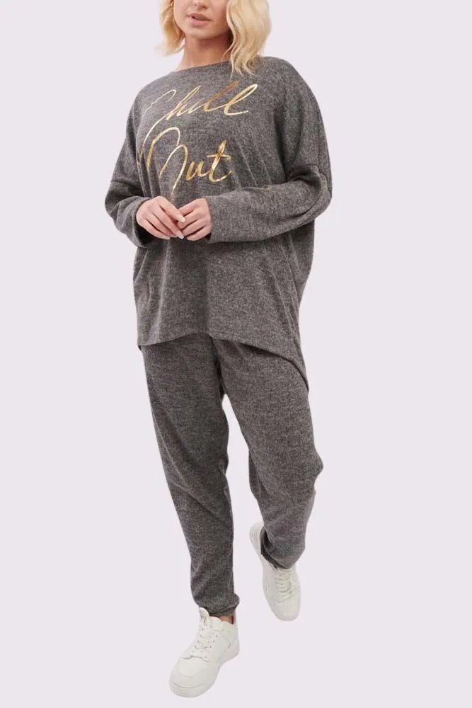 Italian Chill Out Gold Foil Logo Loungewear