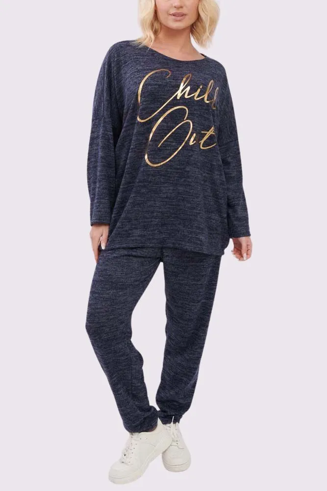 Italian Chill Out Gold Foil Logo Loungewear