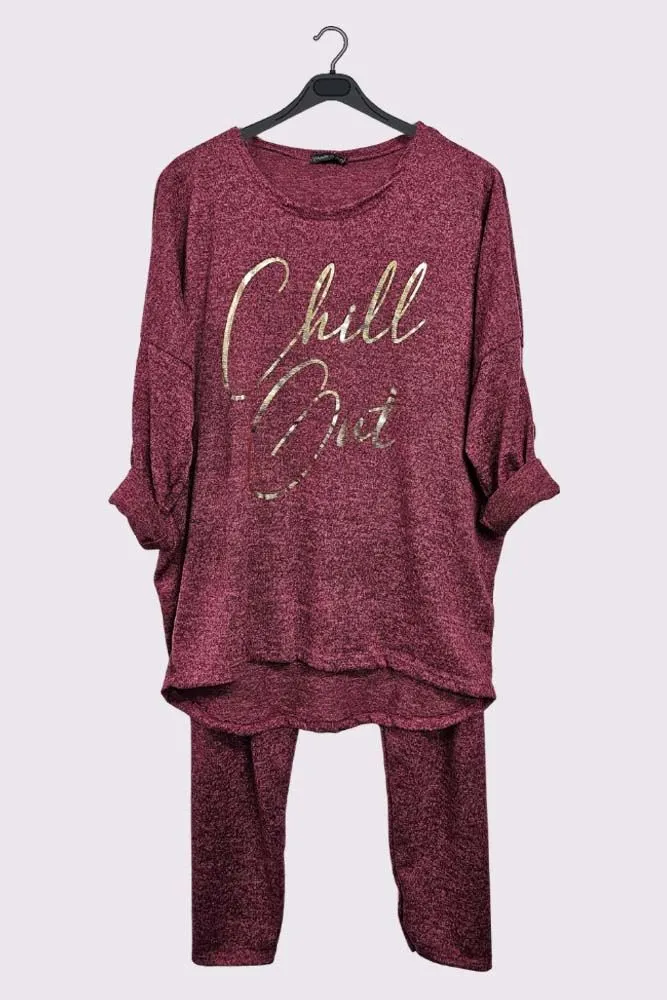 Italian Chill Out Gold Foil Logo Loungewear