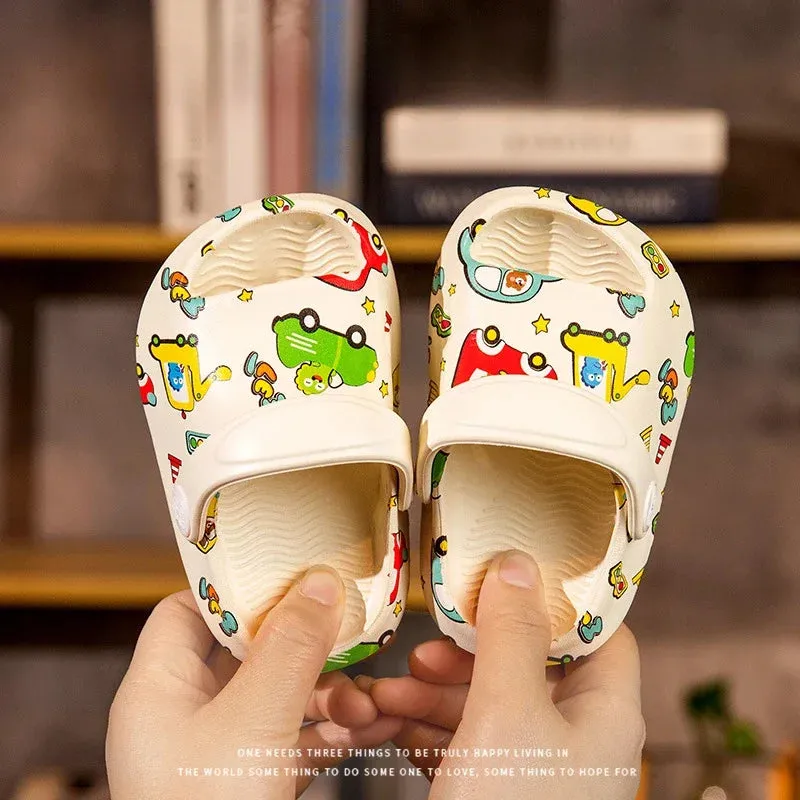 kids shoes for girl  summer lightweight breathable baby flip-flops boys shoes indoor home slippers Children's slippers