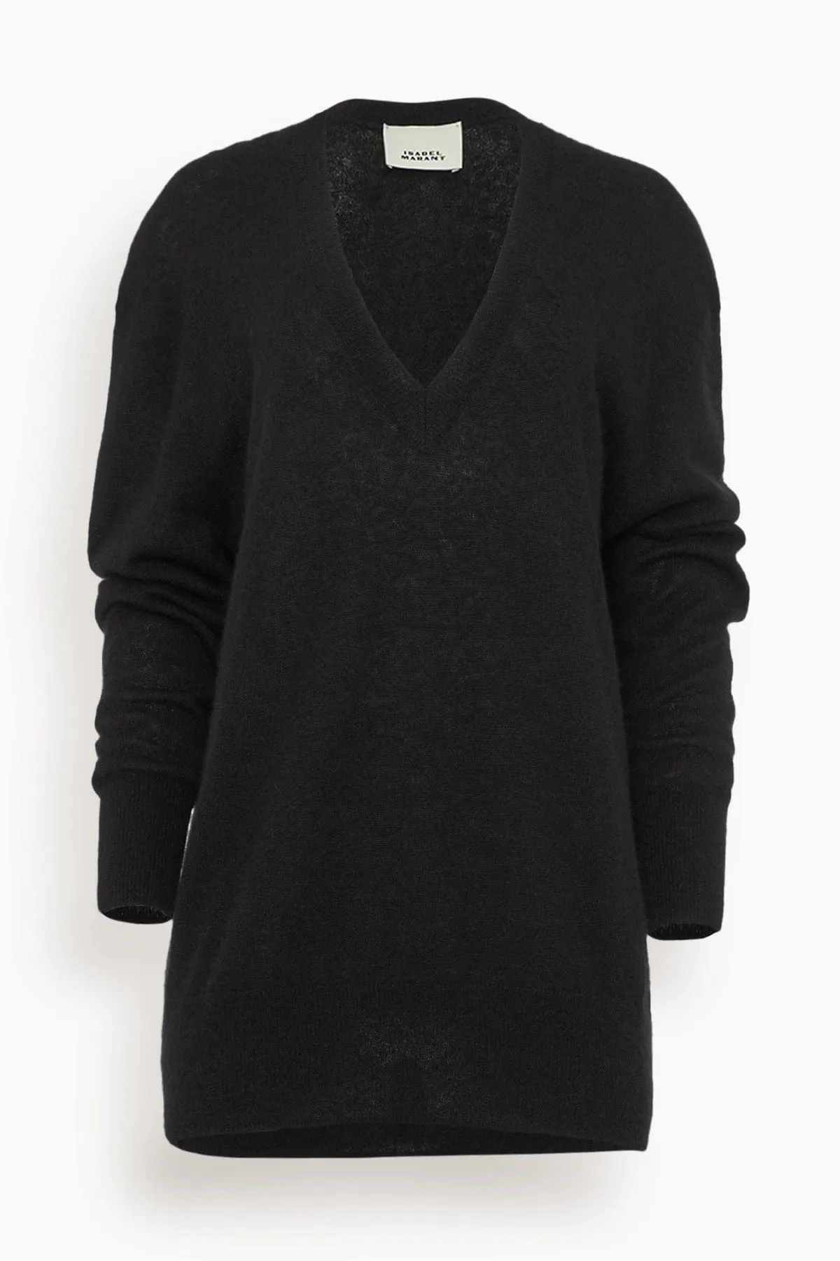 Larana Oversized V-Neck Sweater in Black