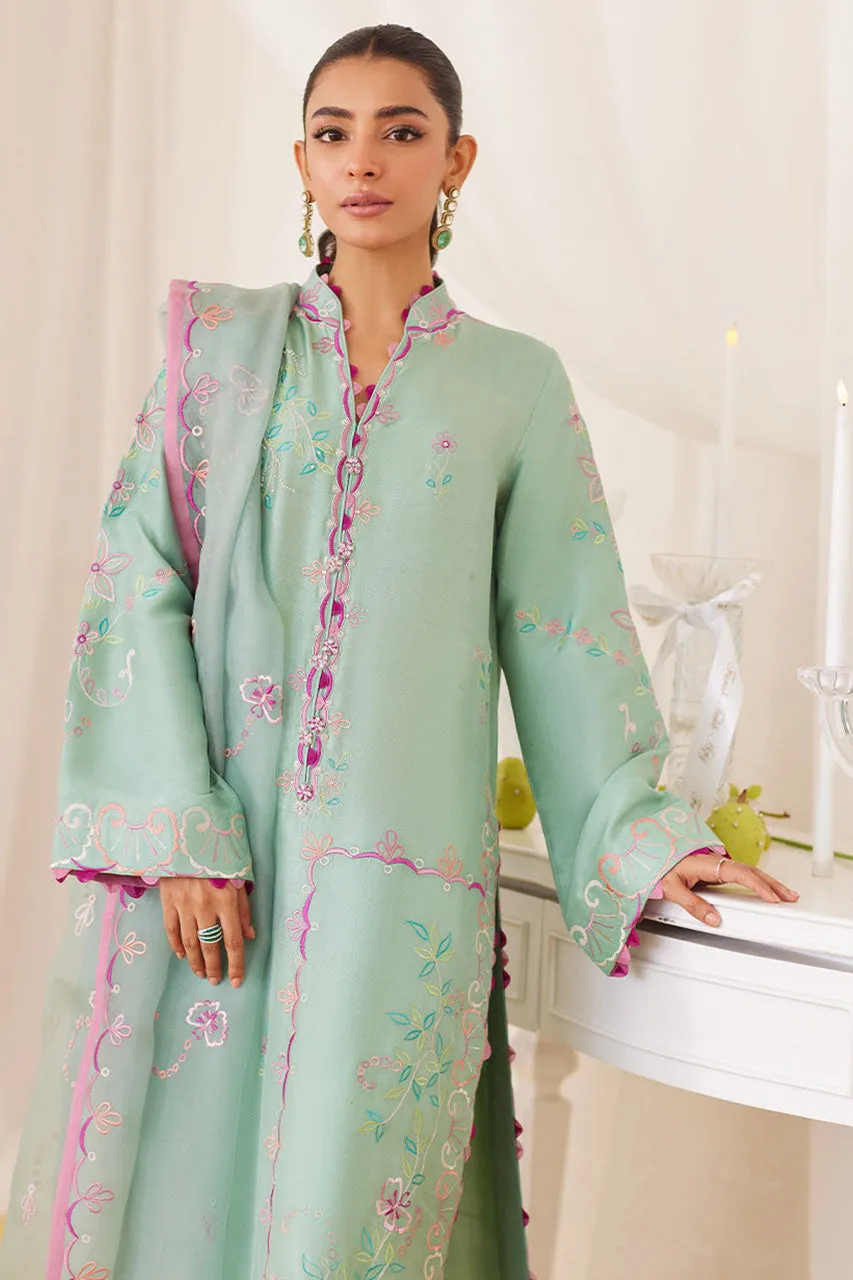 Lea Fall'24 - Petra Fern Green Embroidered Shirt And Dupatta