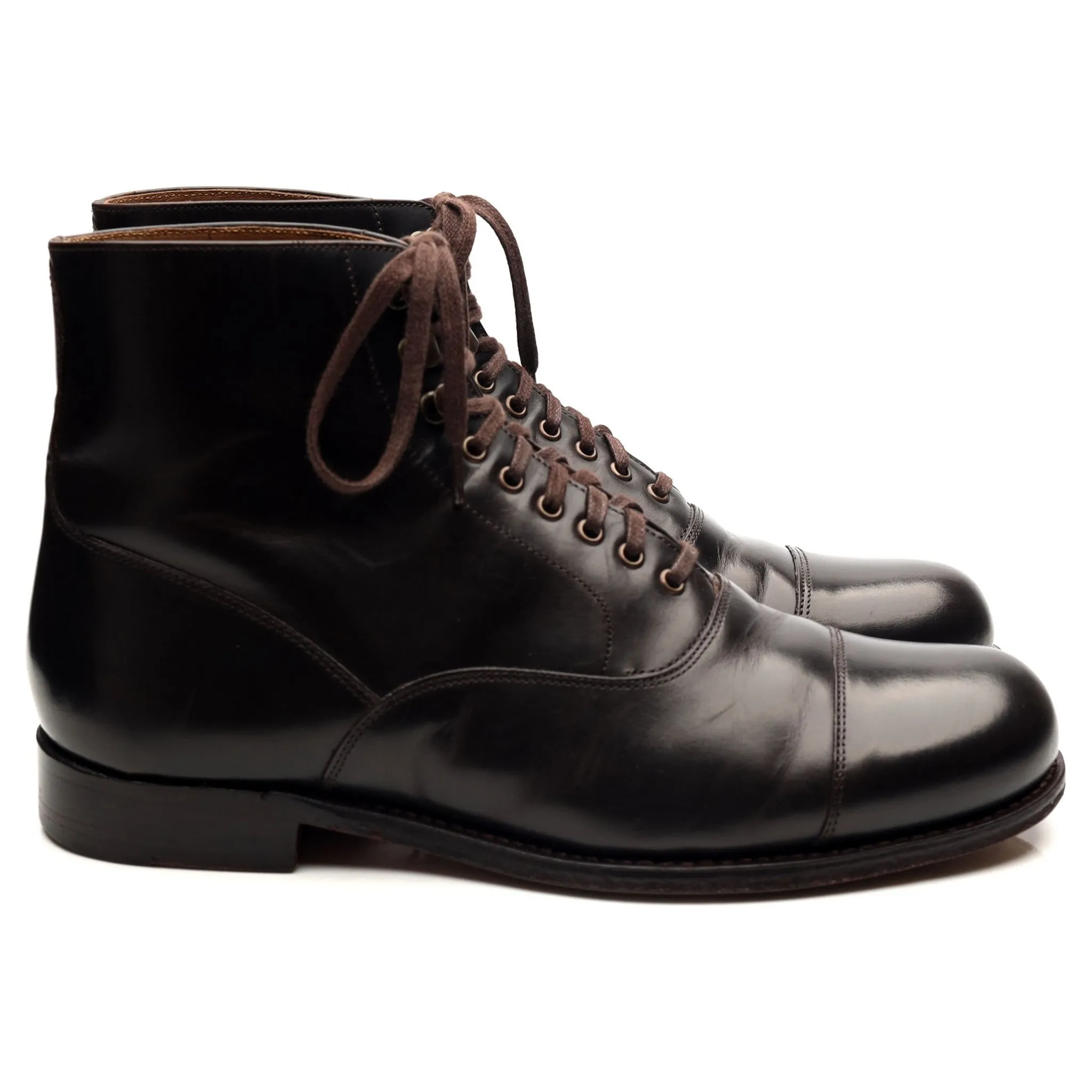 'Leander' Dark Brown Leather Boots UK 7 E