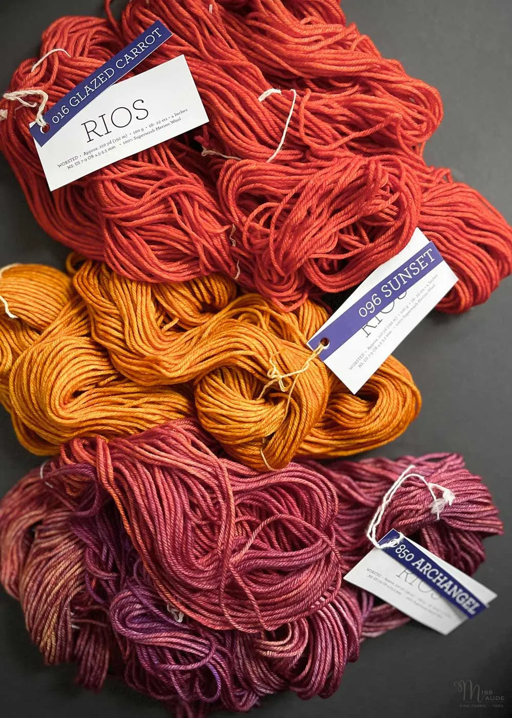 Malabrigo. Rios Merino Worsted 10ply. Sunset 096