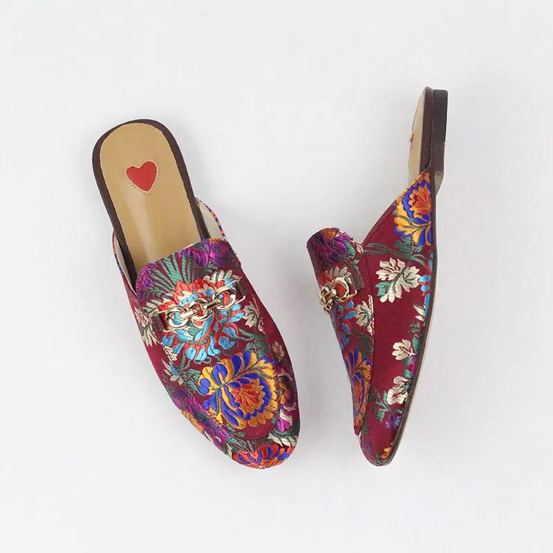 Mariam Embroidered Mules