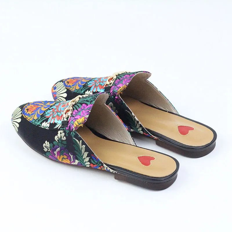 Mariam Embroidered Mules