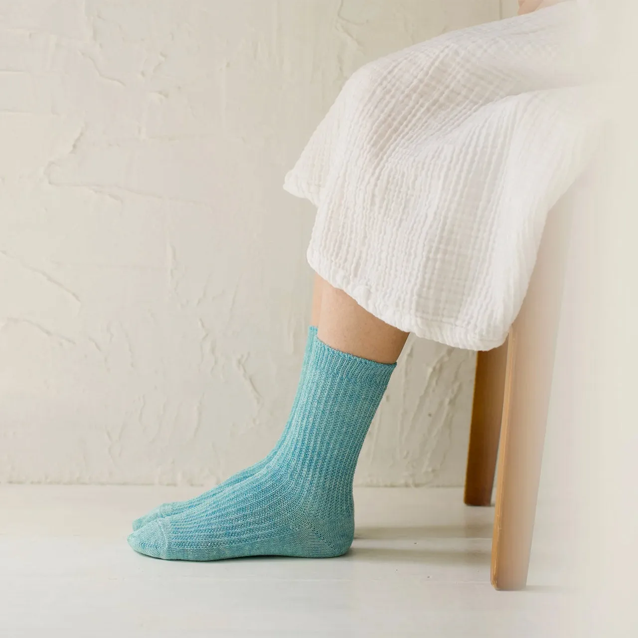 Memeri Ribbed Socks - Linen (Adults)