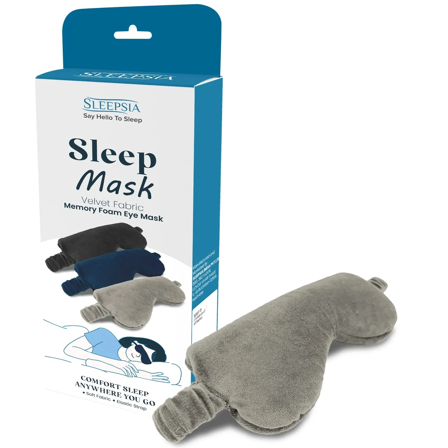 Memory Foam Sleeping Eye Mask - Velvet Fabric