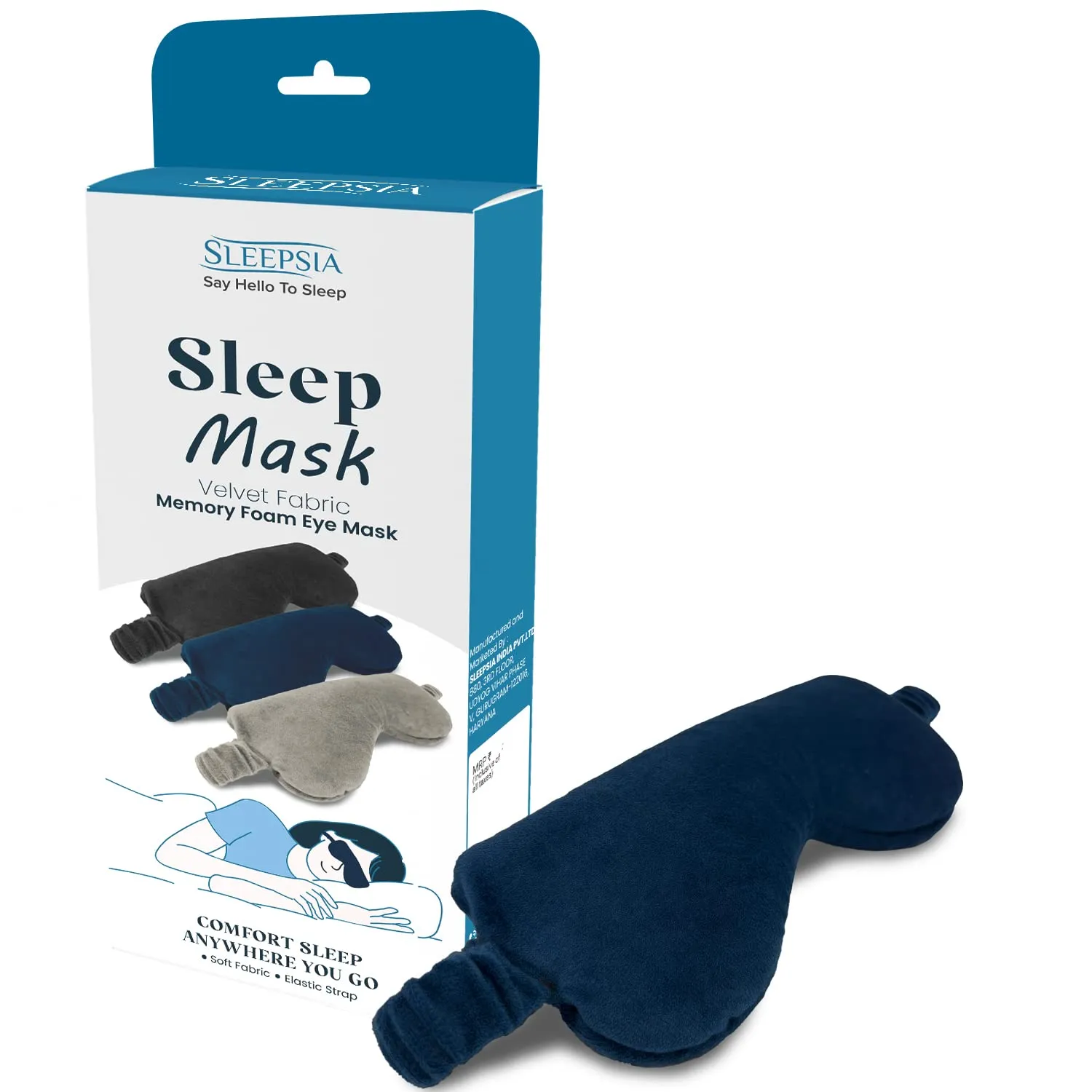 Memory Foam Sleeping Eye Mask - Velvet Fabric