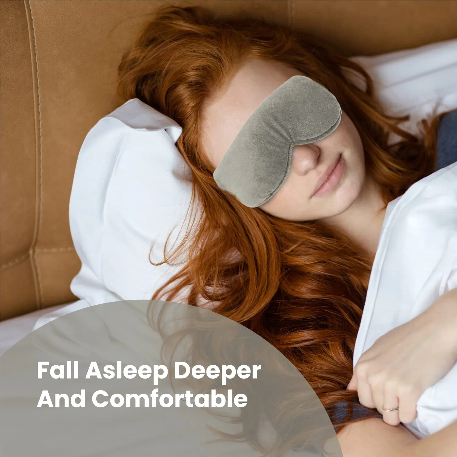 Memory Foam Sleeping Eye Mask - Velvet Fabric