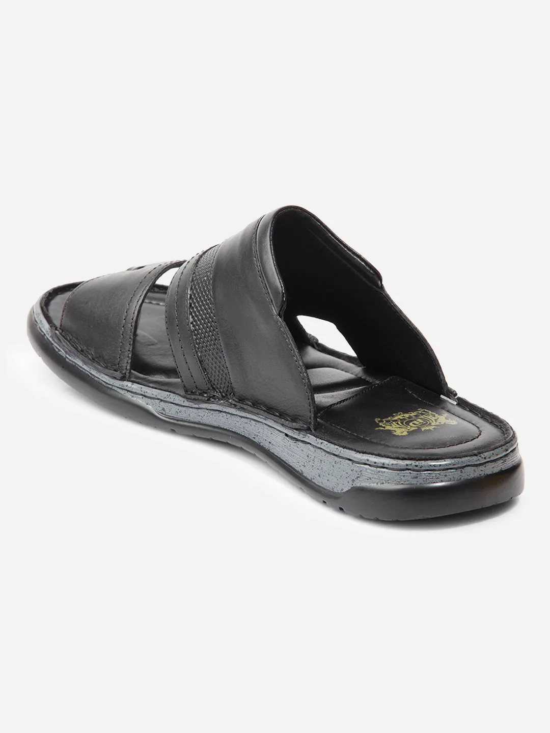 Men Black Sandal / Slipper (ID4216)