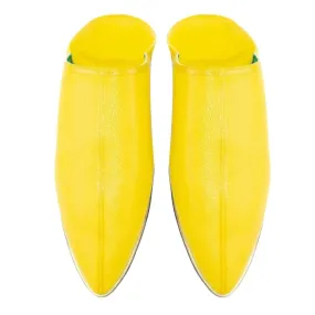 Men Leather Moroccan Slipper in Ziwani Yellow