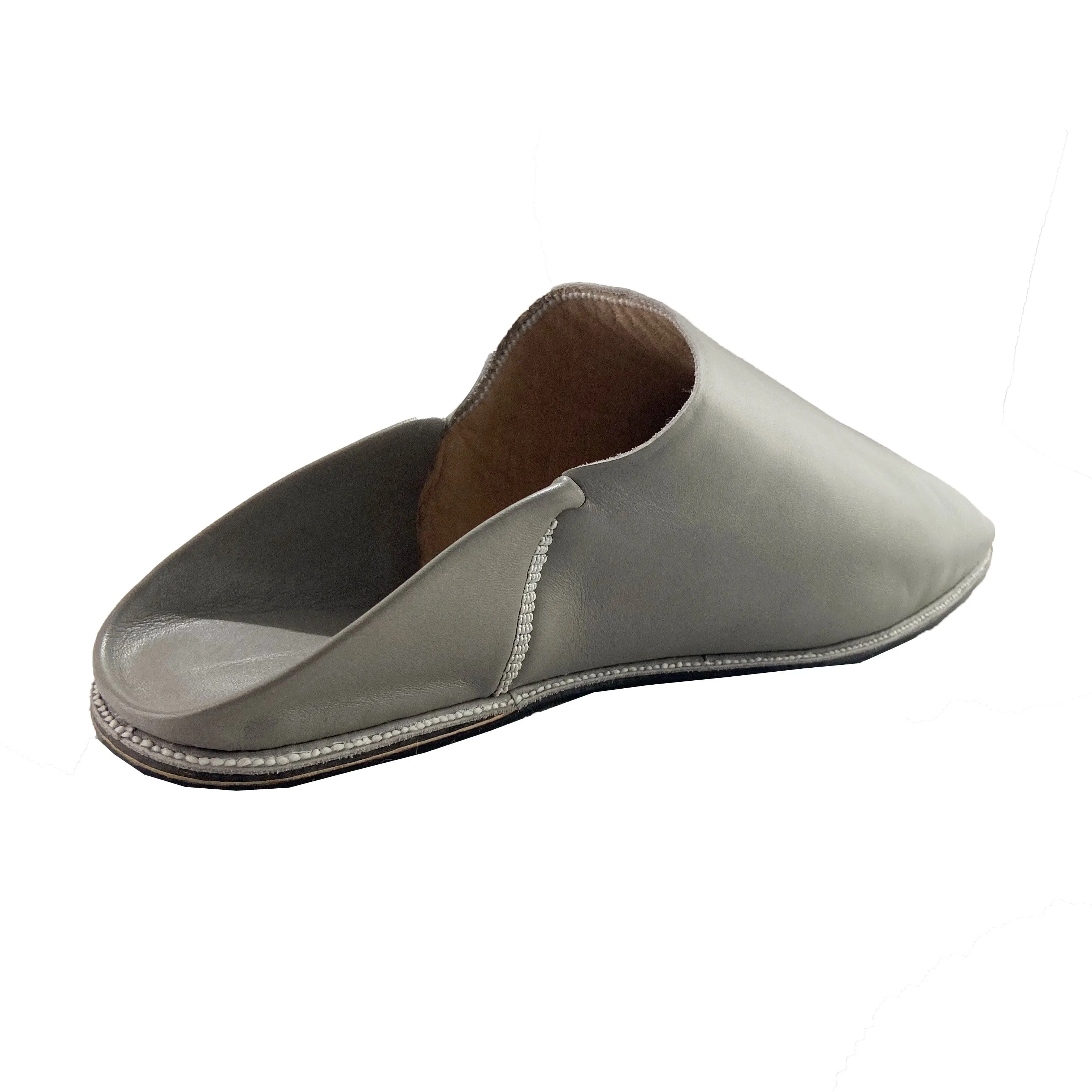 Men Moroccan Slipper in Grey Leather