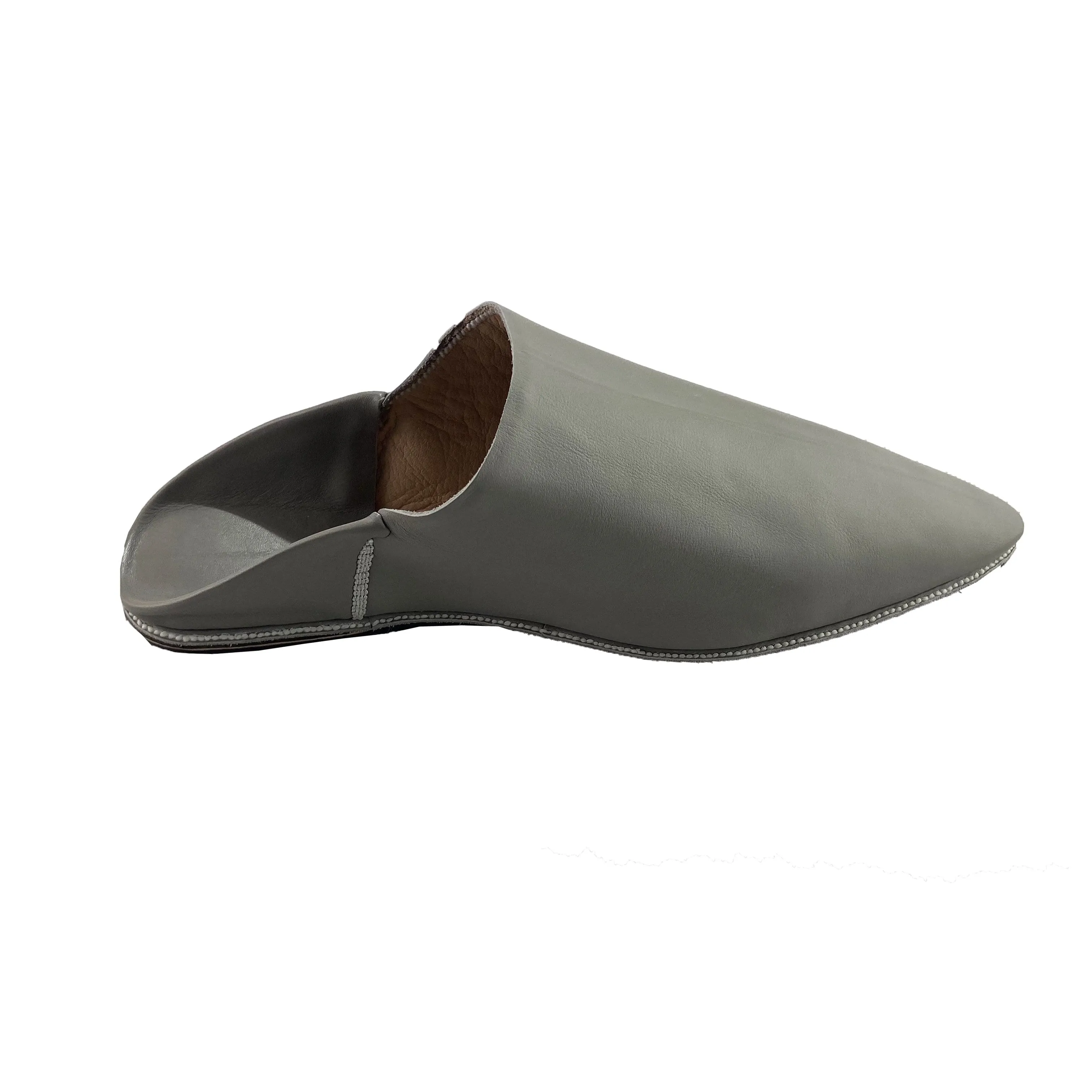 Men Moroccan Slipper in Grey Leather