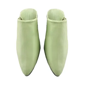 Men Moroccan Slipper in Pistachio Green Leather