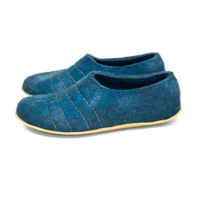 Men's Classic Wool Slippers - Turquoise Mix