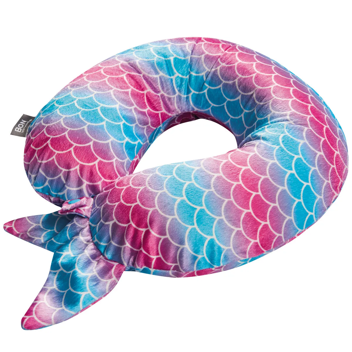 Mermaid Tail Memory Foam Travel Neck Pillow - Pink