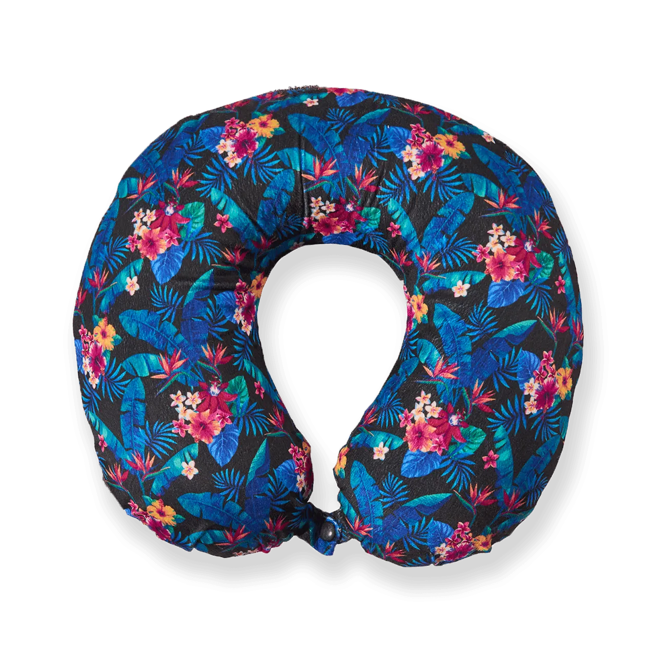 Midnight Jungle Memory Foam Travel Neck Pillow - Dark Blue