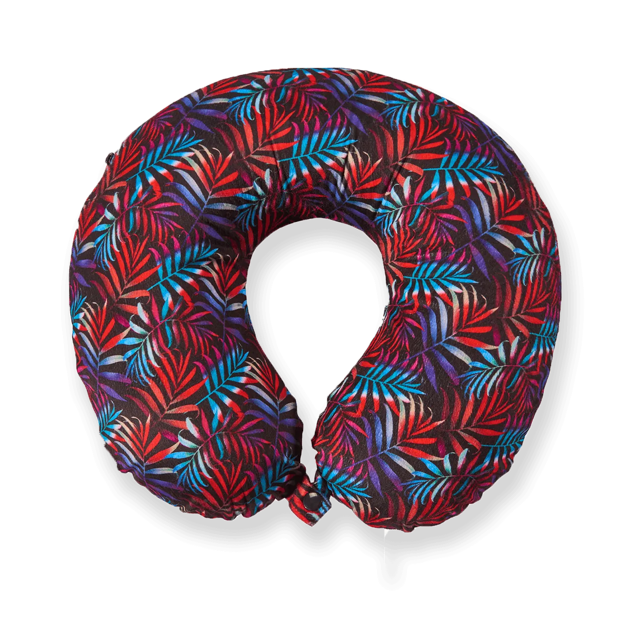 Midnight Jungle Memory Foam Travel Neck Pillow - red